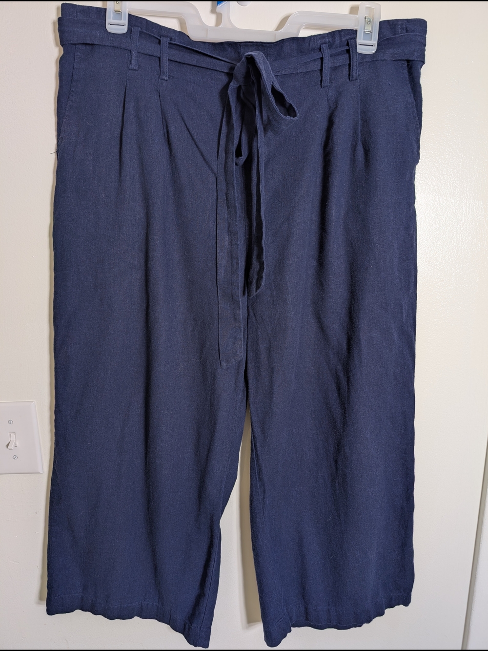 POPSUGAR Navy Wide-Leg Drawstring Pants